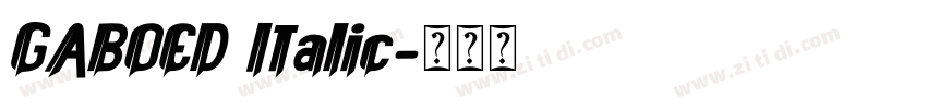 GABOED Italic字体转换